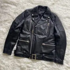 FUGA ラムレザー 牛革　ダフルライダースジャケットのサムネイル