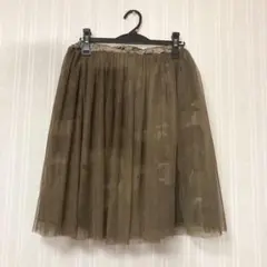 迷彩柄 チュール スカート レディース M