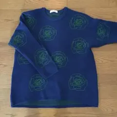 ウールセーター　Saint Joie  薔薇模様