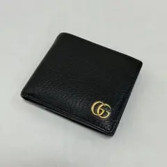 GUCCI グッチ 二つ折り財布 小銭入れあり GG 黒