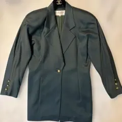 BALENCIAGA バレンシアガ テーラードジャケット 金ボタン 深緑のサムネイル