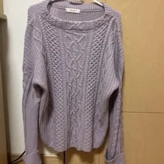 cepo ケーブル編みニット ラベンダー【コメントありで10%オフ！】