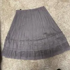 お値下げしました！クードシャンス チュールスエード素材スカート グレー色