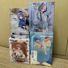 【値下げしました】Re:ゼロ　フィギュア4個セット（レム・ラム・アナスタシア）