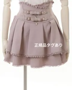 2連リボンベルトスカパン　ピンク