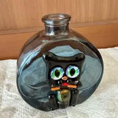 [Glass Craft] 검은 고양이 모티프 고양이 장난감 꽃병 싱글 플라워 화병 아로마 데코