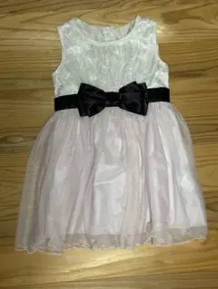 フォーマルドレス ピンクとホワイトレース⭐︎100.110