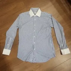 i-shirt 長袖シャツ 39-82 青と白ストライプ