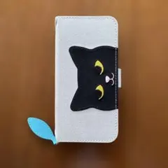 【新品】iPhone11Pro ケース　手帳型 黒猫の顔のデザイン　エレコム