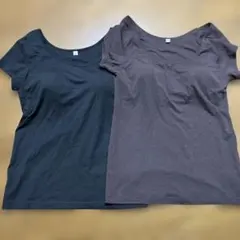 カップ付き半袖Tシャツ 2枚セット LL 新品未使用品のサムネイル