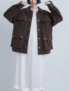 MIESROHE ミースロエ　レザージャケット MIESROHE（ミースロエ）の「フェイクレザーカバーオールジャケット