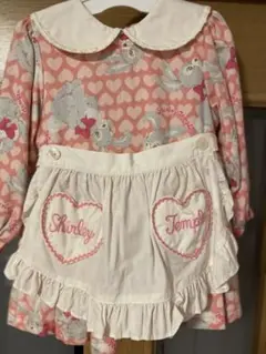 Shirley Temple ハートうさぎエプロンワンピース　90