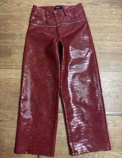 goar.archive 赤 クロコ レザーパンツ 新品未使用 Mサイズ - メルカリ