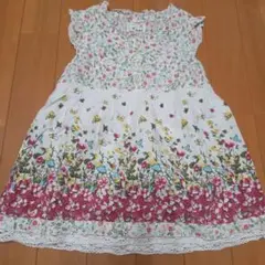 花柄ノースリーブワンピース 110