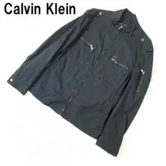 カルバンクライン ライダースジャケット ブラック 黒 コットン L B3721