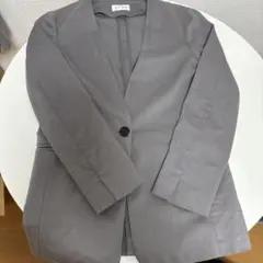 PLST ノーカラージャケット グレーのサムネイル