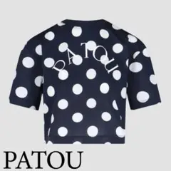 【PATOU】パトゥ スリットバック ポルカドット ロゴTシャツのサムネイル