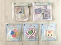 一番くじプリキュアH賞ジッパーバッグ＆ステッカー2種G賞お役立ちコレクション3種