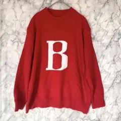 ヴィポア　Y2Kロゴニット系のポップカジュアル　差し色 韓国ストリート