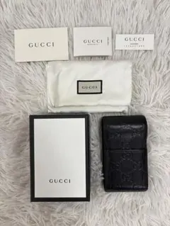 美品 グッチ ドリアン GG シグネチャー マネークリップ レザー