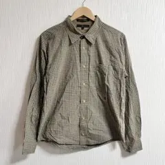 90s 00sトミーヒルフィガー　チェック長袖シャツ　XL グリーン系
