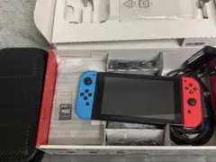 Nintendo Switch 本体＋持ちケース＋付属品（箱+microSD付）