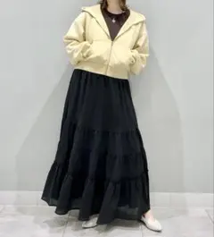 GUティアードフレアロングスカート