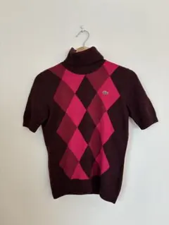 Lacoste　ラコステ　半袖　タートルネック　ニット　セーター38　ウール