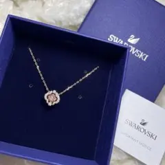 SWAROVSKI クローバー ネックレス スワロフスキー 青 - メルカリ