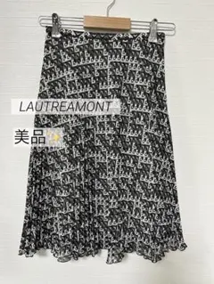 1413美品✨ LAUTREAMONT 幾何学柄シフォンフレアスカート
