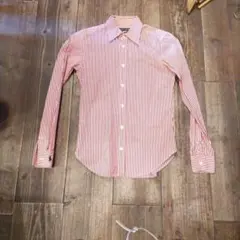 Ralph Lauren 赤白ストライプ 長袖シャツ 4