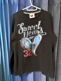 値下げ❗️Sweet Years 長袖Tシャツ　可愛いハート模様　サイズＬ