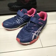 ASICS　アシックス　スニーカー　21.5cm ネイビー　ブルー　ピンク