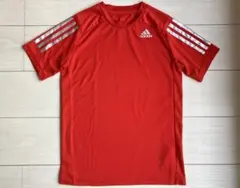 adidasアディダス ジュニア150 赤のドライゲームシャツ