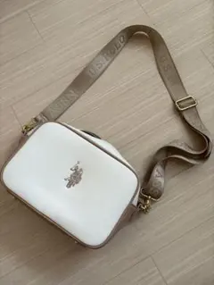 U.S. POLO ASSN. ショルダーバッグ ホワイト/ベージュ