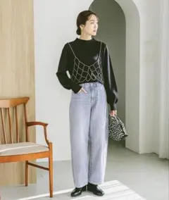 デニムバギーパンツ