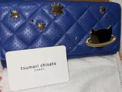 【美品】tsumori chisato 長財布 ブルー 星 ネコモチーフのサムネイル
