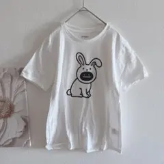 デザインティーシャツストアグラニフ　イラスト　Tシャツ　ホワイト　SS　コットン