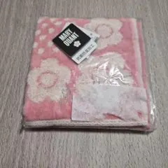 MARY QUANT 花柄タオルハンカチ ピンク