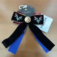★新品未使用★Cottoli★刺繍入りベルベットリボンヘアゴム★アナ雪★しまむら