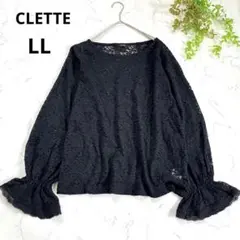 まりまり 様　　CLETTEオリジナル◆総レース 長袖カットソー(LL)黒のサムネイル