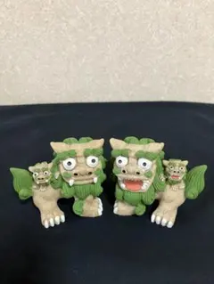 沖縄 シーサー 親子　置物 インテリア小物　魔除け　縁起物