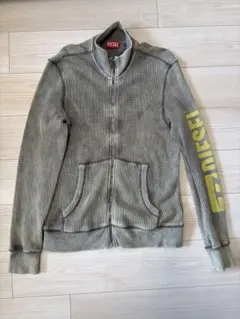 DIESEL グレー ジップアップ トレーナー
