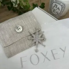 新品同様 FOXEYフォクシー クリスタルブローチ スワロフスキー