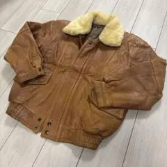 伝*ア様 90s G1レザージャケット ブルゾン 襟ボア A2 フライトジャケッ