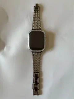 アップルウォッチ ベルト ブラックシルバー