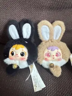 サミュエル 우사기 鈴付き 우사기 ぬいぐるみ マスコット 2体セット