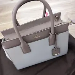 【美品】kate spade ショルダーバッグ グレー/ベージュ　バイカラー