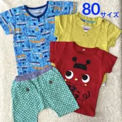 80サイズまとめ売り半袖Ｔシャツ半ズボンパジャマ男の子女の子