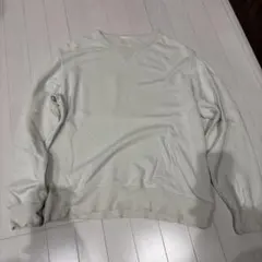 GUクリーム色 クルーネック スウェットL